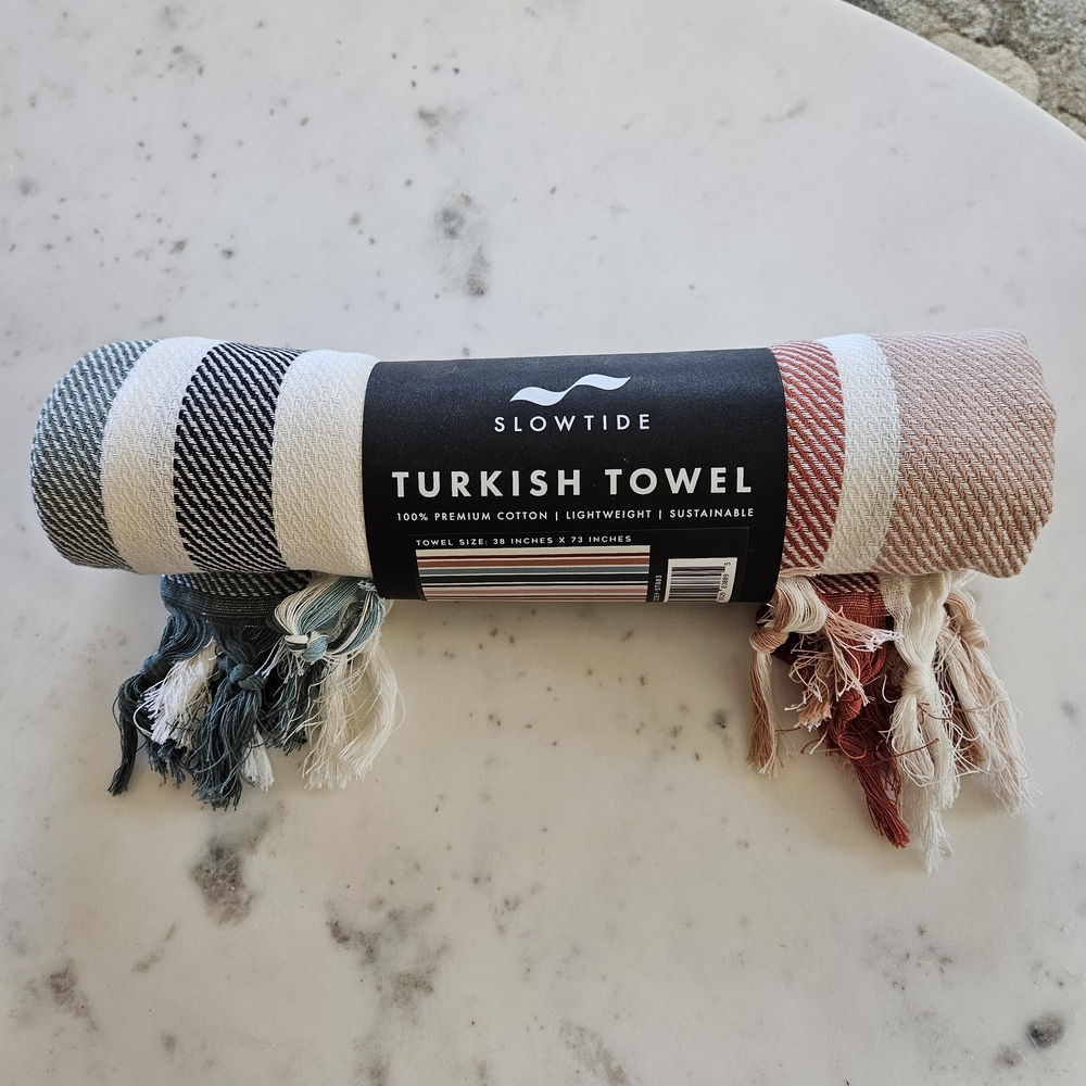 Slowtide Turkish Towel - Blue & Pink
